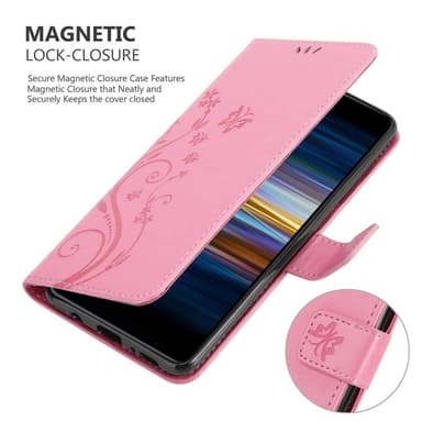 Sony Xperia L3 lommebokdeksel Blomster (rosa)