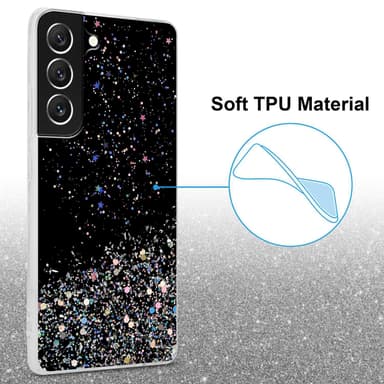 Samsung Galaxy S22 Silikondeksel Glitter (svart)