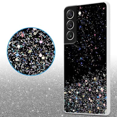 Samsung Galaxy S22 Silikondeksel Glitter (svart)