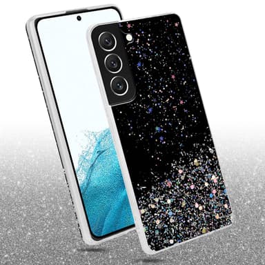 Samsung Galaxy S22 Silikondeksel Glitter (svart)