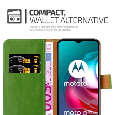 Motorola MOTO G10 / G30 lommebokdeksel etui (grønn)