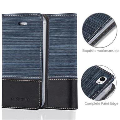 iPhone 4 / 4S lommebokdeksel etui (blå)