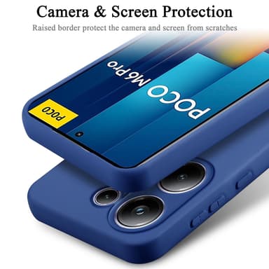 Xiaomi Poco M6 Pro silikondeksel case (Blå)