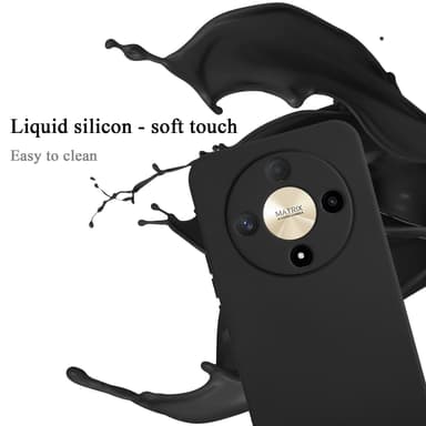 Honor Magic 6 Lite 5G silikondeksel case (Svart)