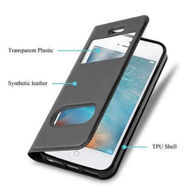 iPhone 5 / 5S / SE 2016 lommebokdeksel cover (svart)