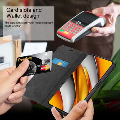 Xiaomi Mi 11i / POCO F3 lommebokdeksel case (svart)