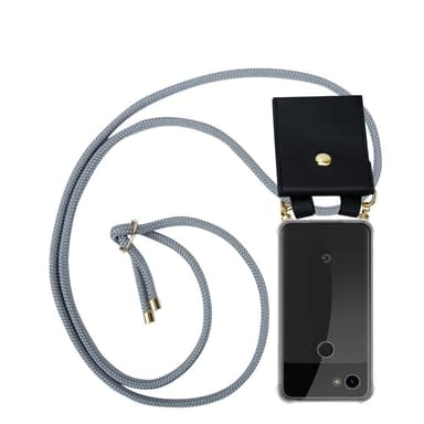 Google PIXEL 3A XL Deksel med Halskjede (grå)