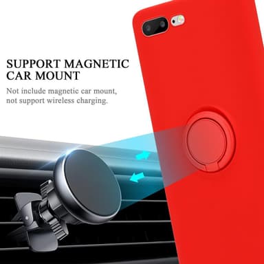 Deksel iPhone 7 PLUS / 7S PLUS / 8 PLUS Ring Case (rød)