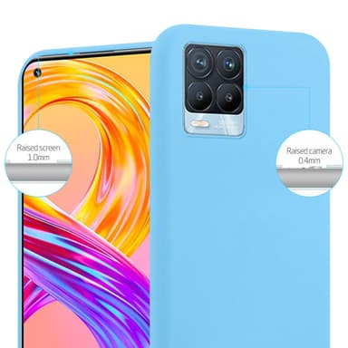 Deksel Realme 8 4G / 8 PRO Silikon cover (blå)