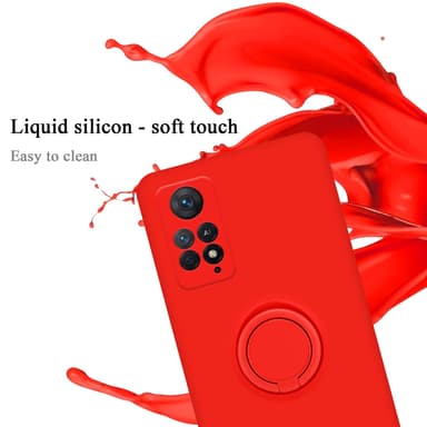 Deksel Xiaomi RedMi NOTE 11 PRO 4G / 5G Ring Case (rød)