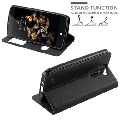 LG K8 2016 lommebokdeksel cover (svart)