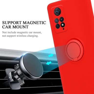 Deksel Xiaomi RedMi NOTE 11 PRO 4G / 5G Ring Case (rød)