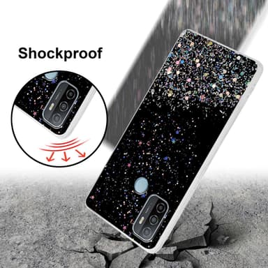 Oppo A53 Silikondeksel Glitter (Svart)