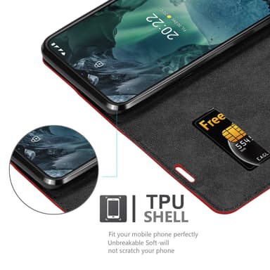 Nokia G11 / G21 lommebokdeksel case (rød)