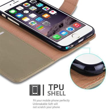 iPhone 6 PLUS / 6S PLUS lommebokdeksel etui (brun)