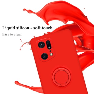 Deksel Oppo FIND X5 PRO Ring Case (rød)