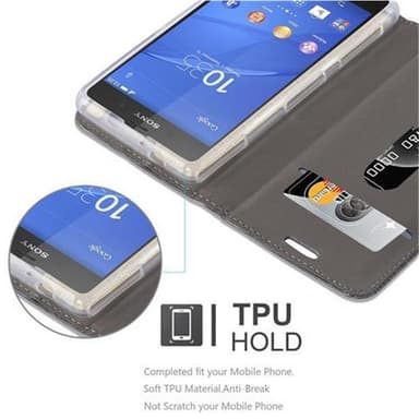 Sony Xperia Z2 COMPACT lommebokdeksel etui (grå)
