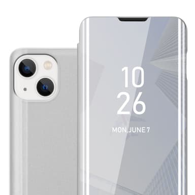 iPhone 14 lommebokdeksel etui (sølv)