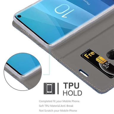 Samsung Galaxy S10 4G lommebokdeksel etui (blå)
