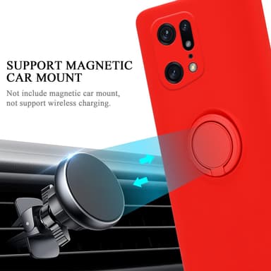 Deksel Oppo FIND X5 PRO Ring Case (rød)