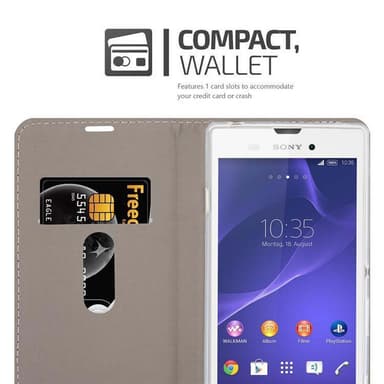 Sony Xperia T3 lommebokdeksel etui (blå)