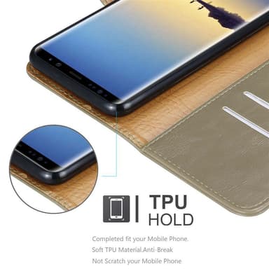 Samsung Galaxy NOTE 8 lommebokdeksel etui (brun)
