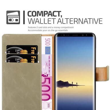 Samsung Galaxy NOTE 8 lommebokdeksel etui (brun)