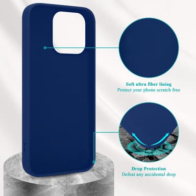 iPhone 14 PRO MAX silikondeksel case (blå)