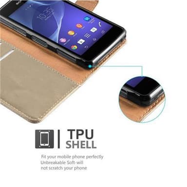 Sony Xperia Z1 COMPACT lommebokdeksel etui (brun)
