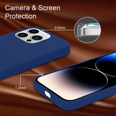 iPhone 14 PRO MAX silikondeksel case (blå)