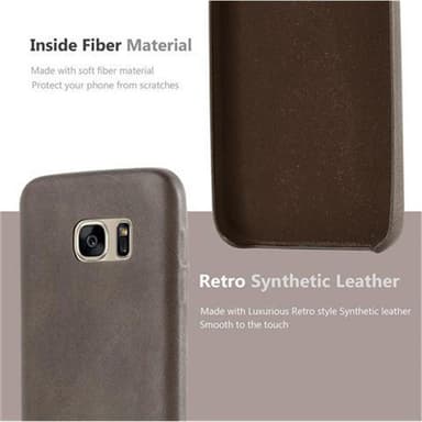 Samsung Galaxy S7 Hardt Deksel Cover (brun)