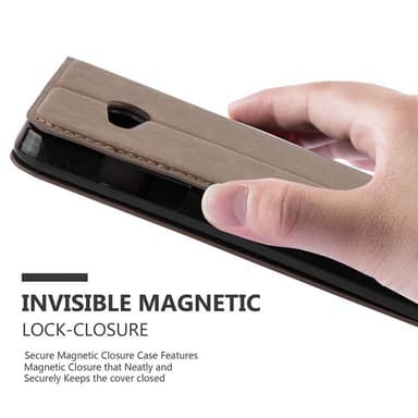 Nokia Lumia 550 lommebokdeksel case (brun)