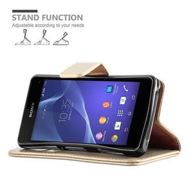 Sony Xperia Z1 COMPACT lommebokdeksel etui (brun)