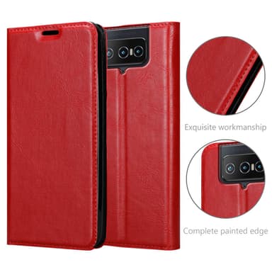 Asus ZenFone 8 FLIP lommebokdeksel case (rød)