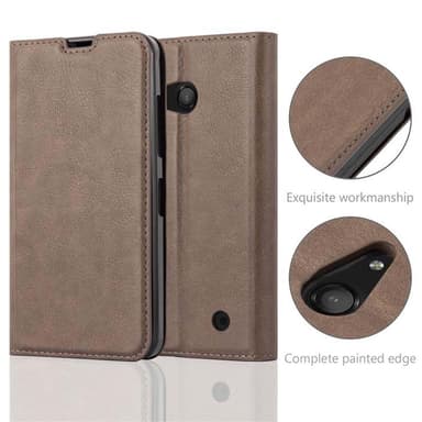 Nokia Lumia 550 lommebokdeksel case (brun)