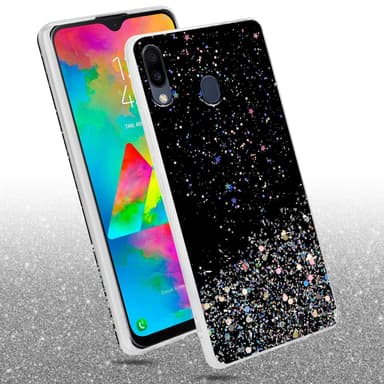 Samsung Galaxy M20 Silikondeksel Glitter (svart)
