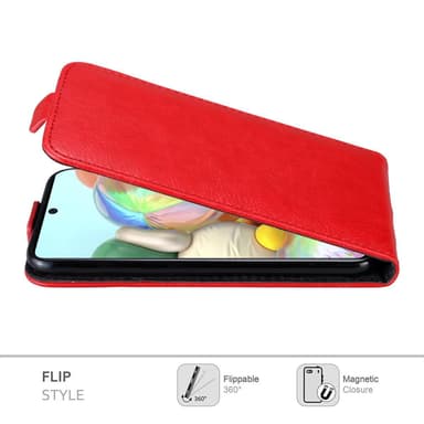 Samsung Galaxy A71 4G deksel flip cover (rød)