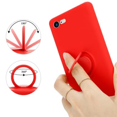 Deksel iPhone 7 / 7S / 8 / SE 2020 Ring Case (rød)