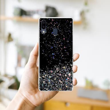 Samsung Galaxy M20 Silikondeksel Glitter (svart)