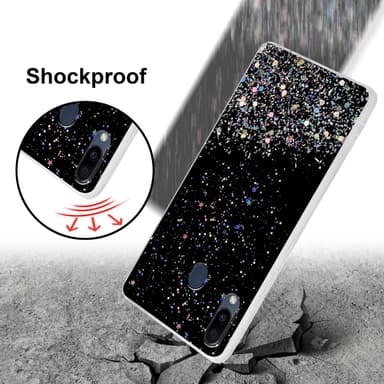 Samsung Galaxy M20 Silikondeksel Glitter (svart)