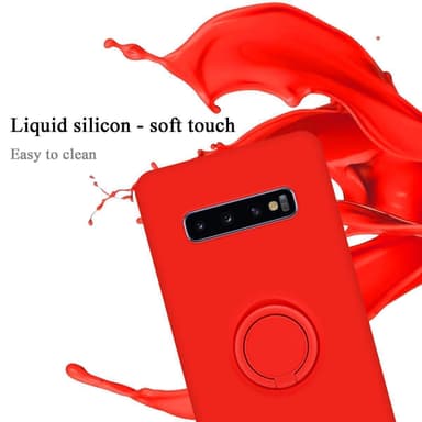 Deksel Samsung Galaxy S10 PLUS Ring Case (rød)