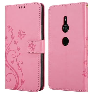 Sony Xperia XZ2 lommebokdeksel Blomster (rosa)