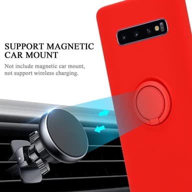 Deksel Samsung Galaxy S10 PLUS Ring Case (rød)