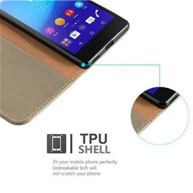 Sony Xperia M5 lommebokdeksel etui (brun)