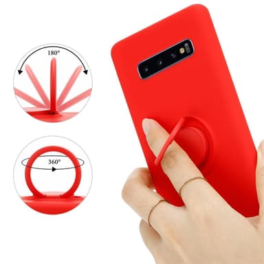 Deksel Samsung Galaxy S10 PLUS Ring Case (rød)