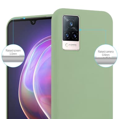 Deksel Vivo V21 4G / 5G Silikon cover (grønn)