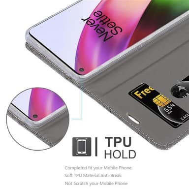 OnePlus 8 lommebokdeksel etui (grå)