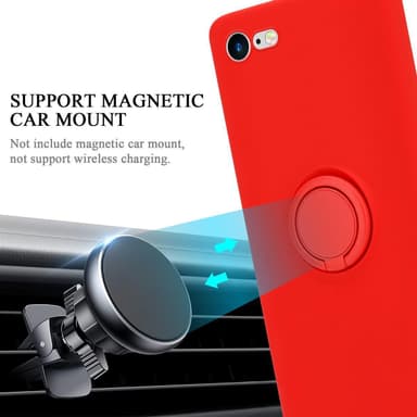 Deksel iPhone 7 / 7S / 8 / SE 2020 Ring Case (rød)