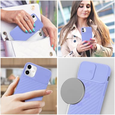 iPhone 11 silikondeksel case (lilla)