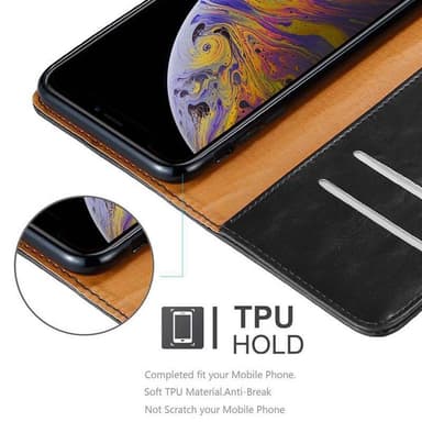 iPhone XS MAX lommebokdeksel etui (svart)